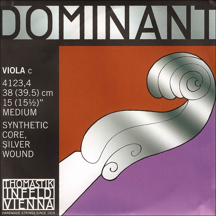 Dominant 16"-17" Viola C String - Silver/Perlon: Medium