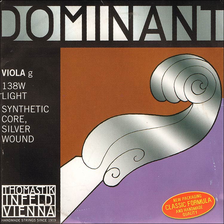 Dominant 15"-16" Viola G String - Silver/Perlon: Thin/Weich