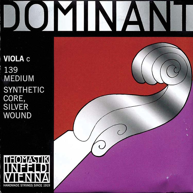 Dominant 15"-16" Viola C String - Silver/Perlon: Medium