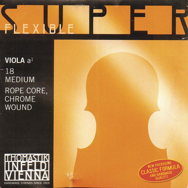 Superflexible Viola A String - chromesteel/steel: Medium