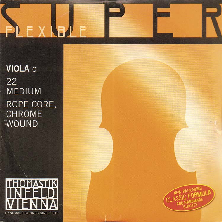 Superflexible Viola C String - chromesteel/steel: Medium