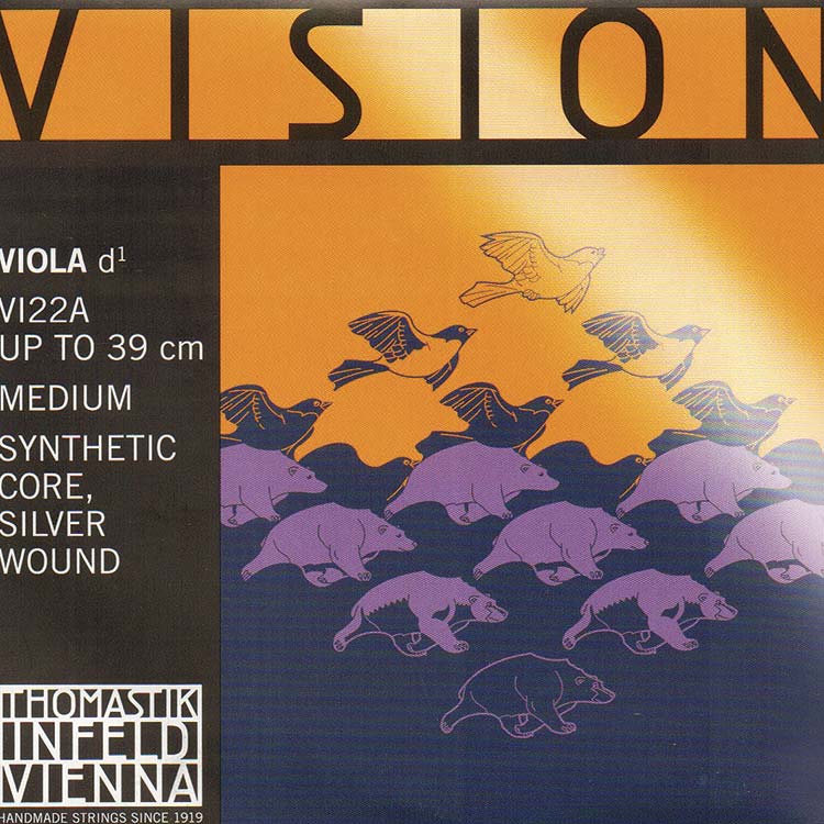 Vision Viola D String - silver/synthetic: Medium