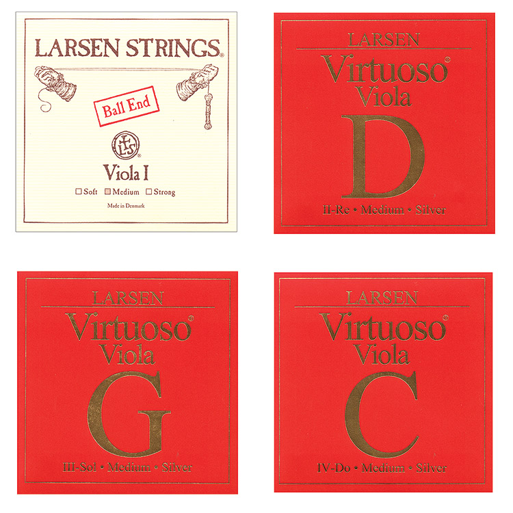 Virtuoso Viola String Set, Medium Gauge with Original Larsen Ball A
