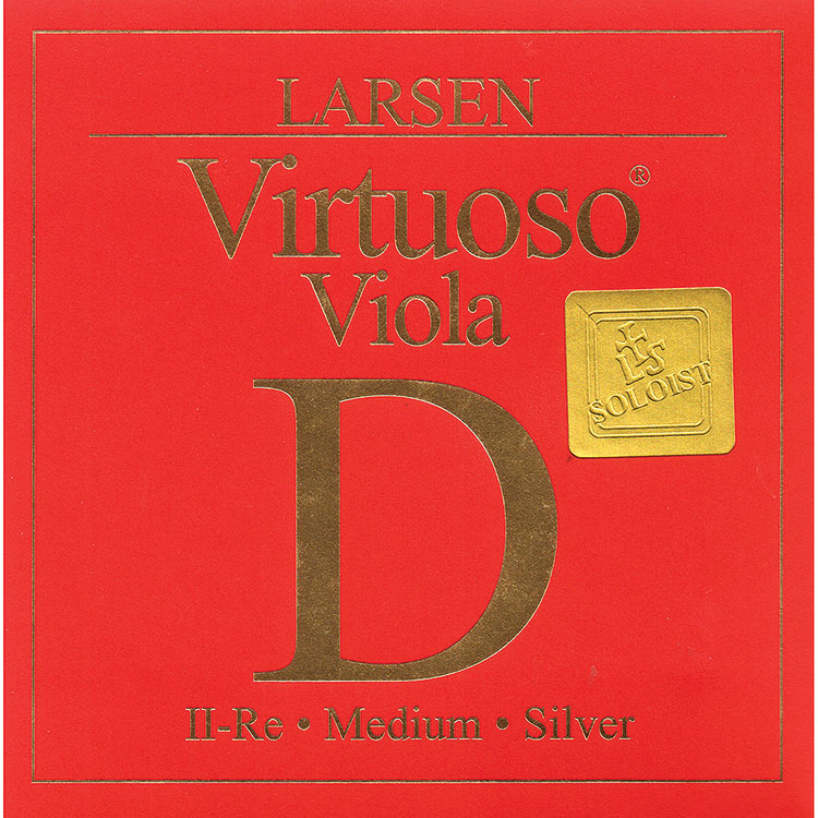 Virtuoso Soloist Viola D String, Medium Gauge, Silver Wound on Synthetic Multi-Filament Core