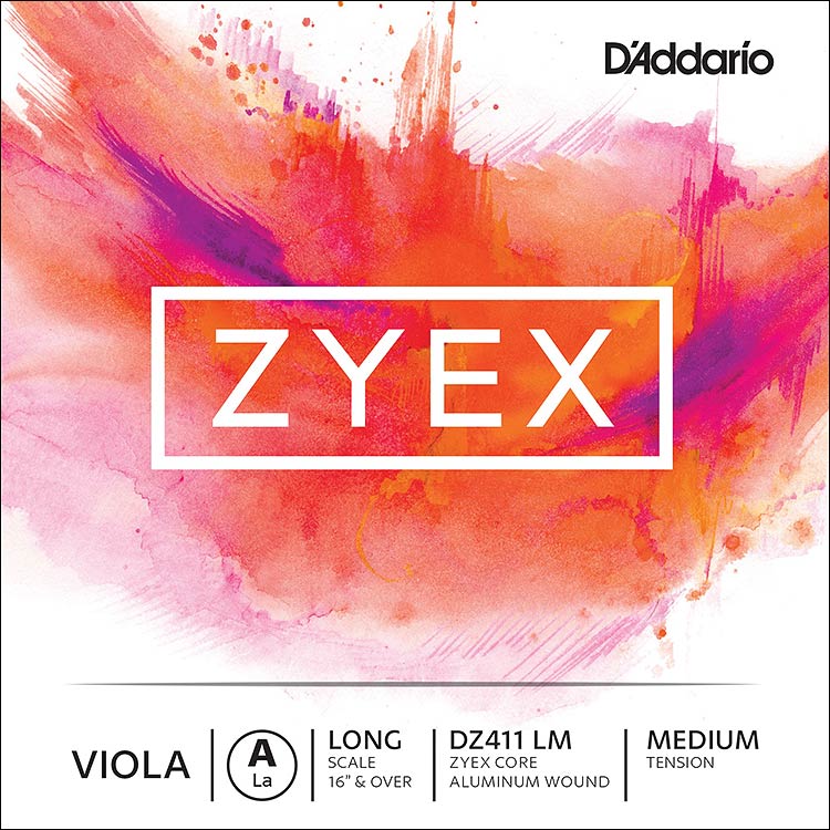 Zyex 16"-17" Viola A String - aluminum wound: Medium