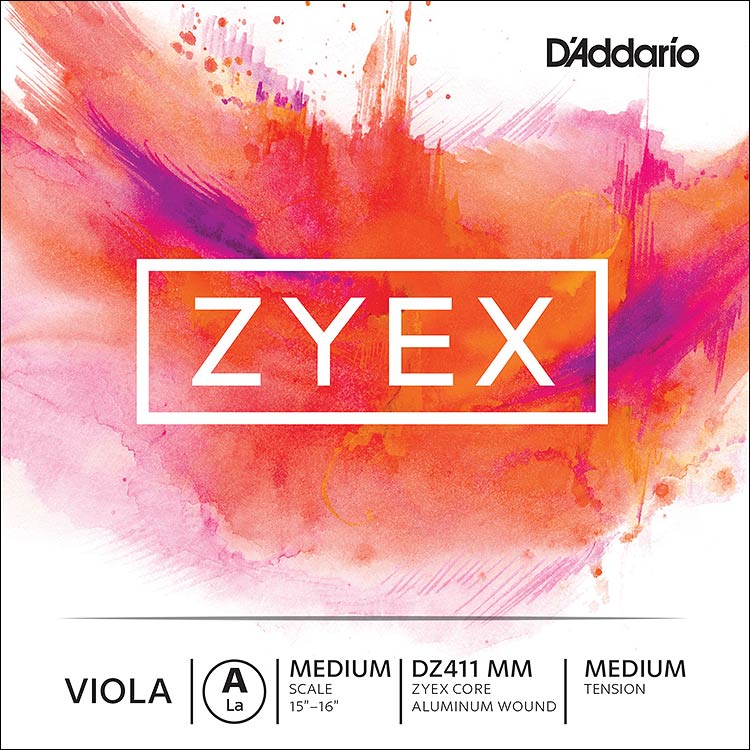 Zyex 15"-16" Viola A String - aluminum wound: Medium