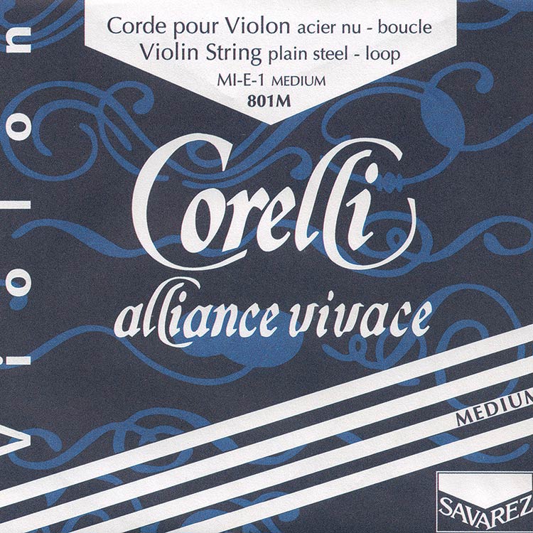 Alliance Vivace Violin E String - steel: Medium, loop end end