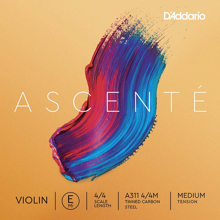 Ascente 4/4 Violin E Tinned Carbon Steel String: Medium