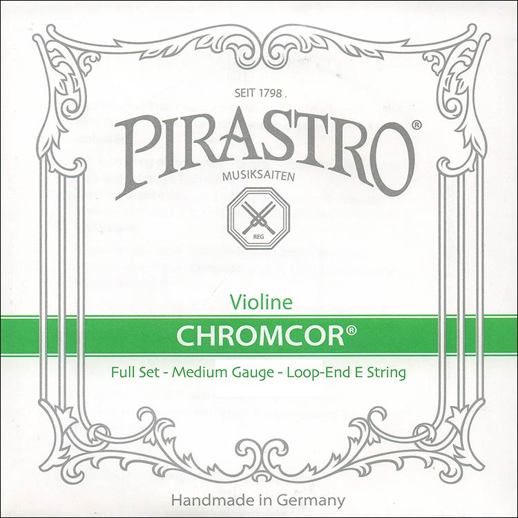 Chromcor Violin String Set - Medium, loop end E