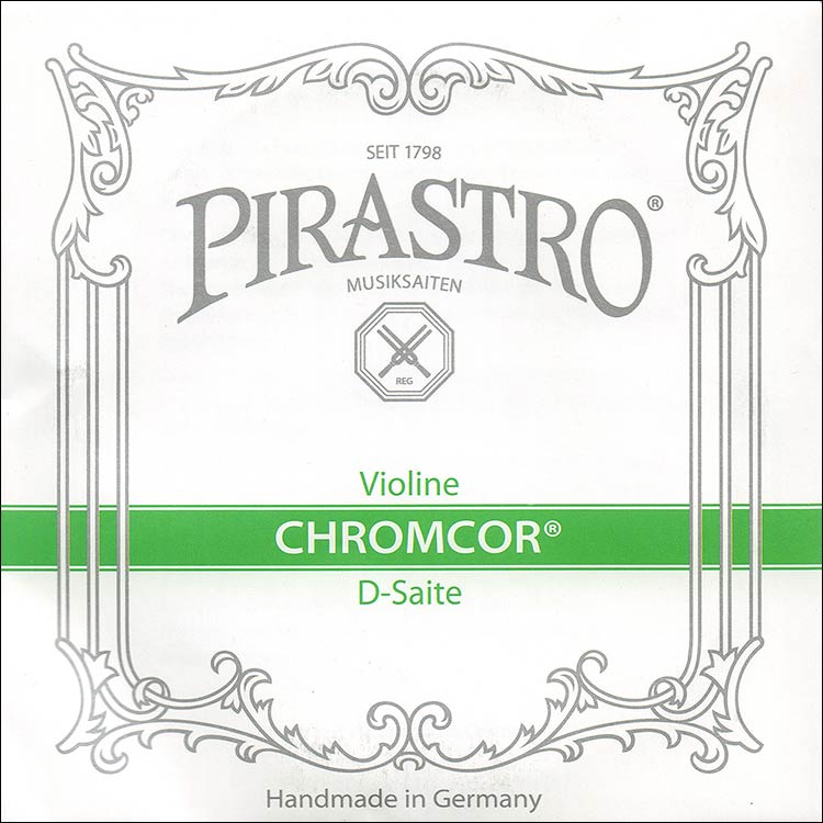 Chromcor 3/4-1/2 Violin D String - chr/steel: Medium