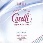 Crystal Violin E String - steel: Medium, ball end