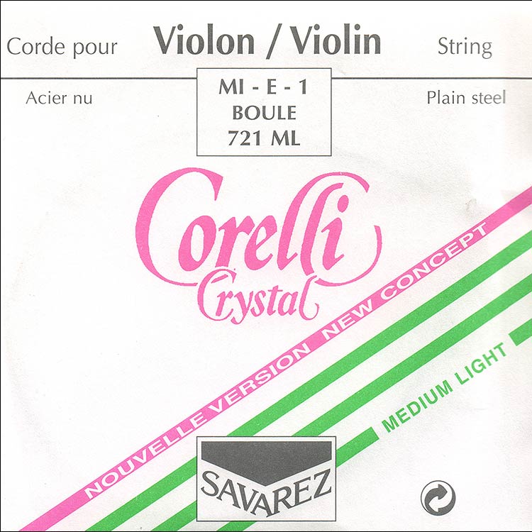 Crystal Violin E String - steel: Medium-light, Ball