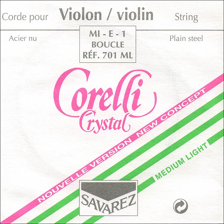 Crystal Violin E String - steel: Medium-light, loop end