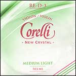 Crystal Violin D String - alloy/stabilon: Medium-light
