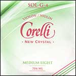 Crystal Violin G String - silver/stabilon: Medium-light