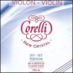 Crystal Violin String Set - Medium, loop end E
