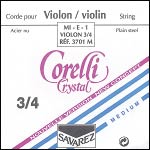 Crystal 3/4 Violin E String - steel: Medium, ball end