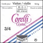 Crystal 3/4 Violin D String - alloy/stabilon: Medium