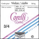 Crystal 3/4 Violin G String - silver/stabilon: Medium