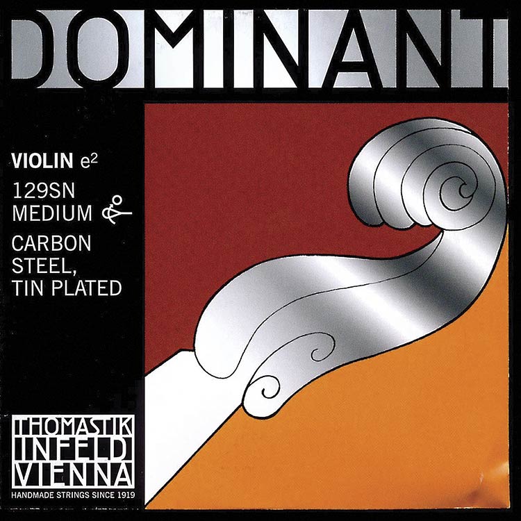 Dominant Violin E Tin-Plated/Carbon Steel String: Medium with Ball End