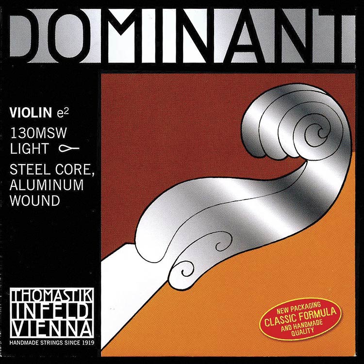 4/4 Dominant Violin E String - Aluminum/Steel: Thin/Weich with Loop End