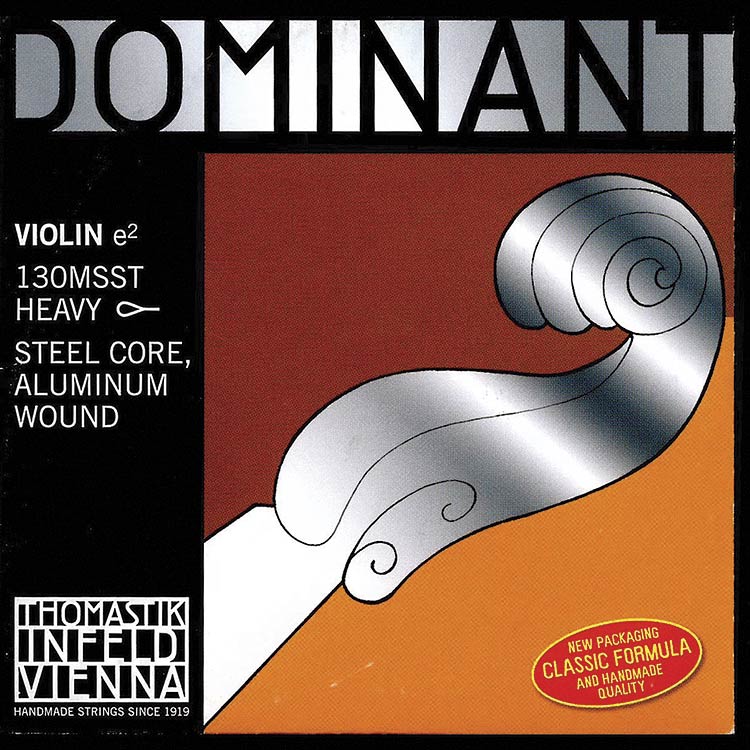 4/4 Dominant Violin E String - Aluminum/Steel: Thick/Stark with Loop End