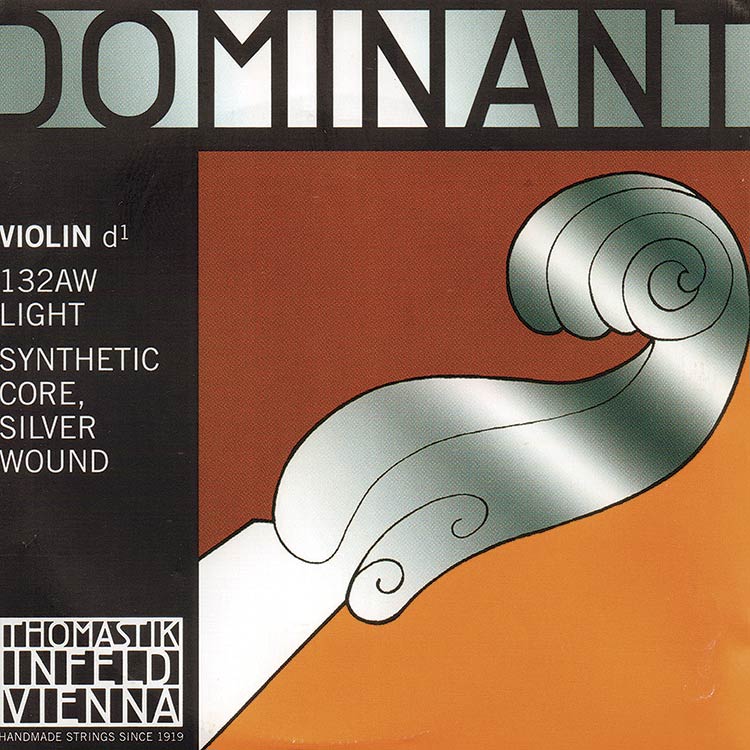 4/4 Dominant Violin D String - Silver/Perlon: Thin/Weich