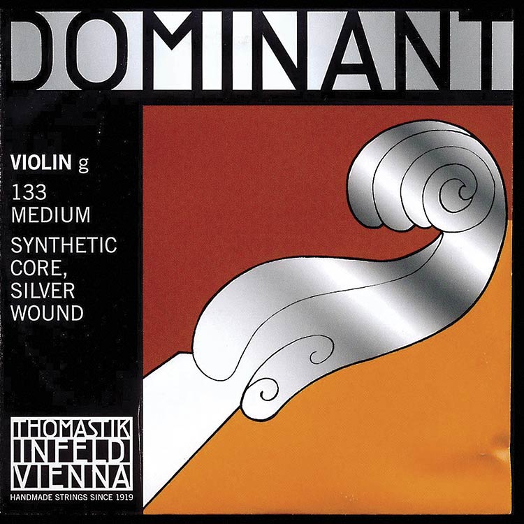 4/4 Dominant Violin G String - Silver/Perlon: Medium