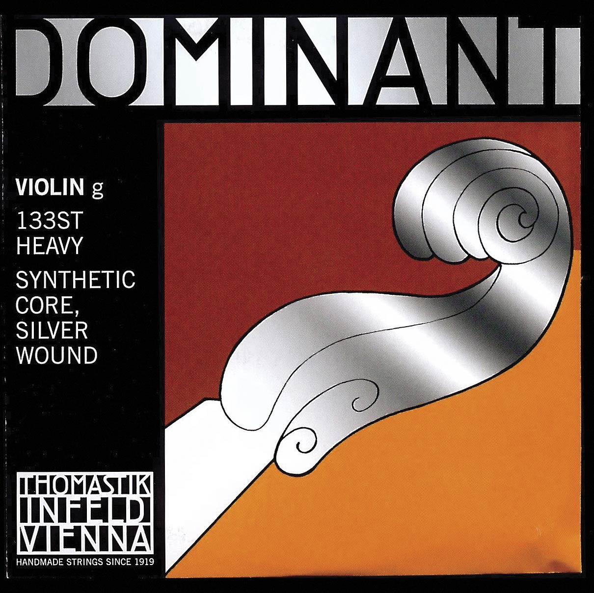 4/4 Dominant Violin G - silver/perlon: Thick/stark