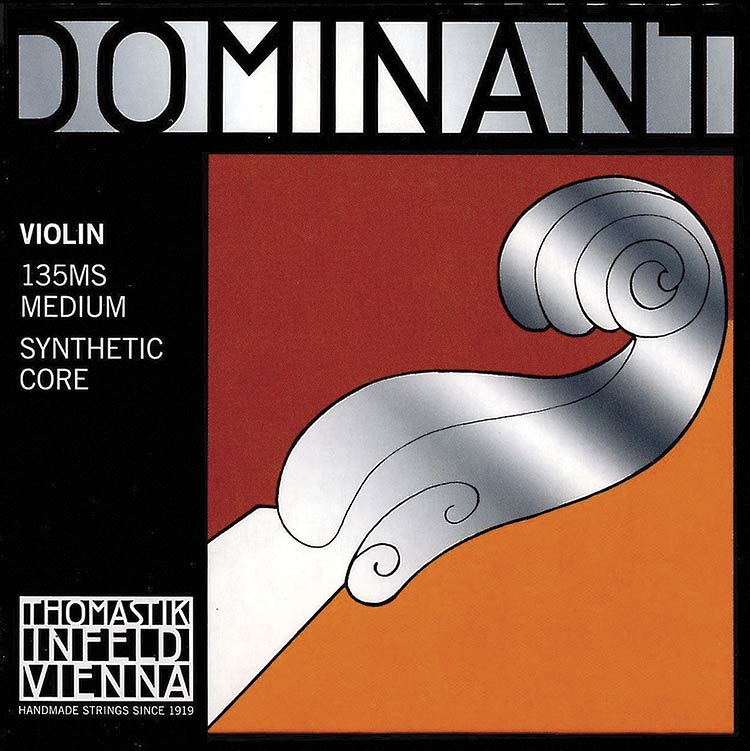 4/4 Dominant Violin String Set with Wound Loop End E - Medium