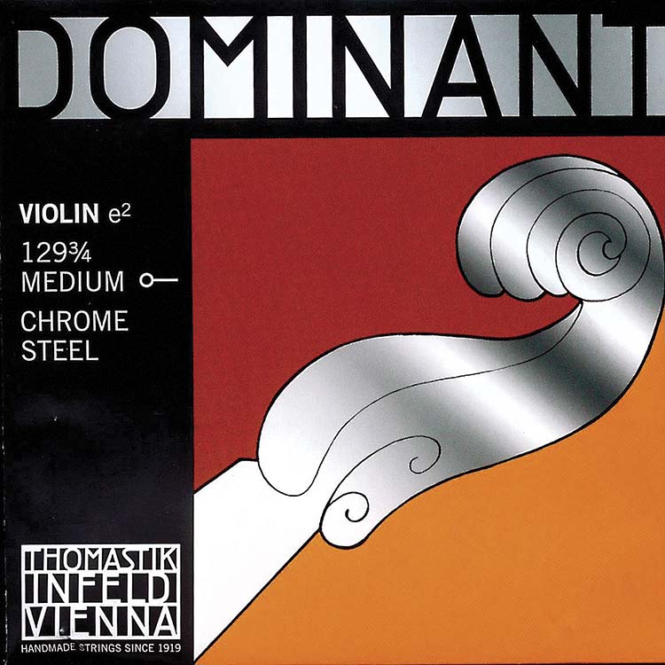 Dominant 3/4 Violin E String - Steel (Blank) with Ball End