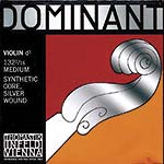 Dominant 1/16 Violin D String - Silver/Synthetic