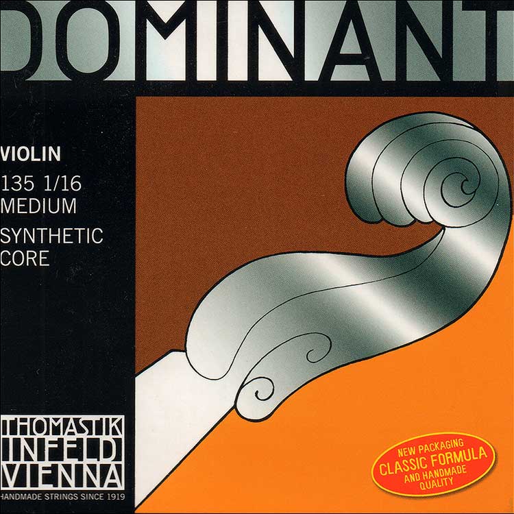 Dominant 1/16 Violin String Set with Wound Ball End E
