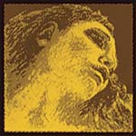 Evah Pirazzi Gold Violin G String - Silver/Synthetic: Medium with Ball End