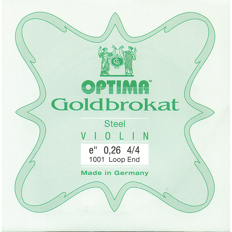 Goldbrokat Violin E String - Steel: Medium (#26 Gauge) with Loop End