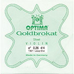 Goldbrokat Violin E String - Steel: Medium (#26 Gauge) with Loop End
