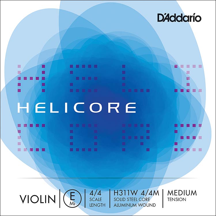 Helicore 4/4 Violin Aluminum E String, Medium