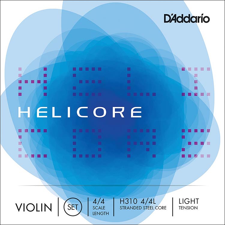 Helicore 4/4 Violin String Set with Steel Ball End E, Light