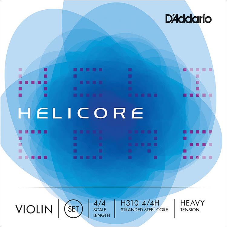 Helicore 4/4 Violin String Set with Steel Ball End E, Heavy