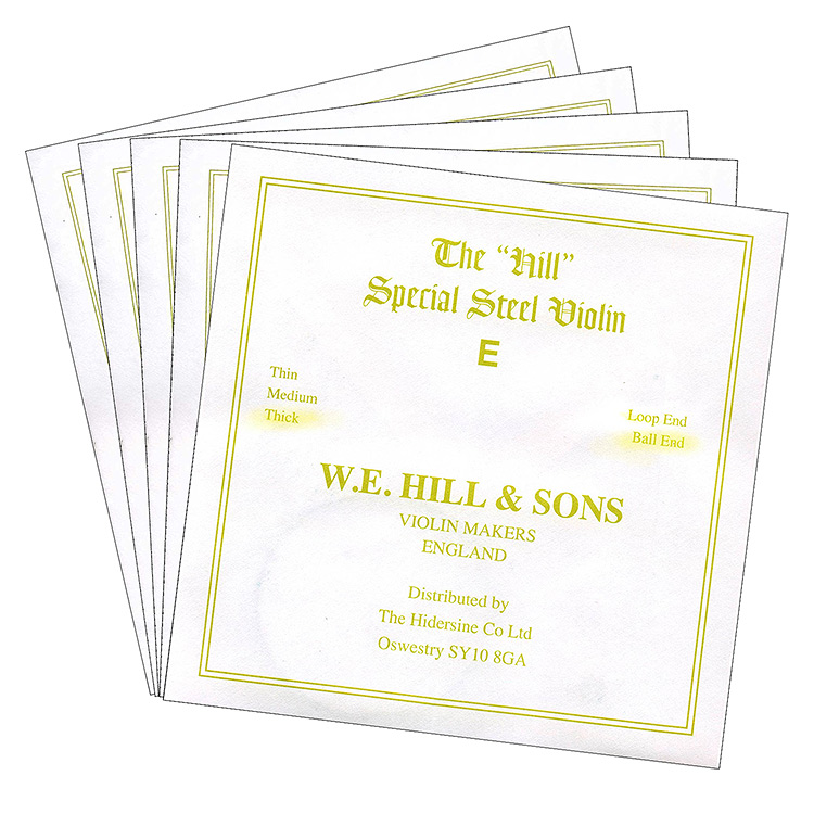 Hill Violin E - 5 Pack, Thick Ball End