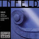 Infeld Blue Violin String Set - Medium,  removable ball end E