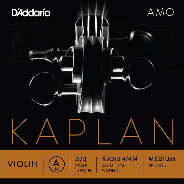 Kaplan Amo 4/4 Violin A String - aluminum Wound on Synthetic Core: Medium