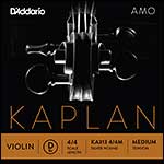 Kaplan Amo 4/4 Violin D String - Silver Wound on Synthetic Core: Medium