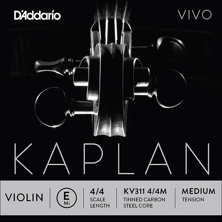 Kaplan Vivo 4/4 Violin E String - Tinned High Carbon Steel: Medium
