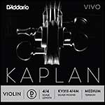 Kaplan Vivo 4/4 Violin D String - Silver Wound on Synthetic Core: Medium