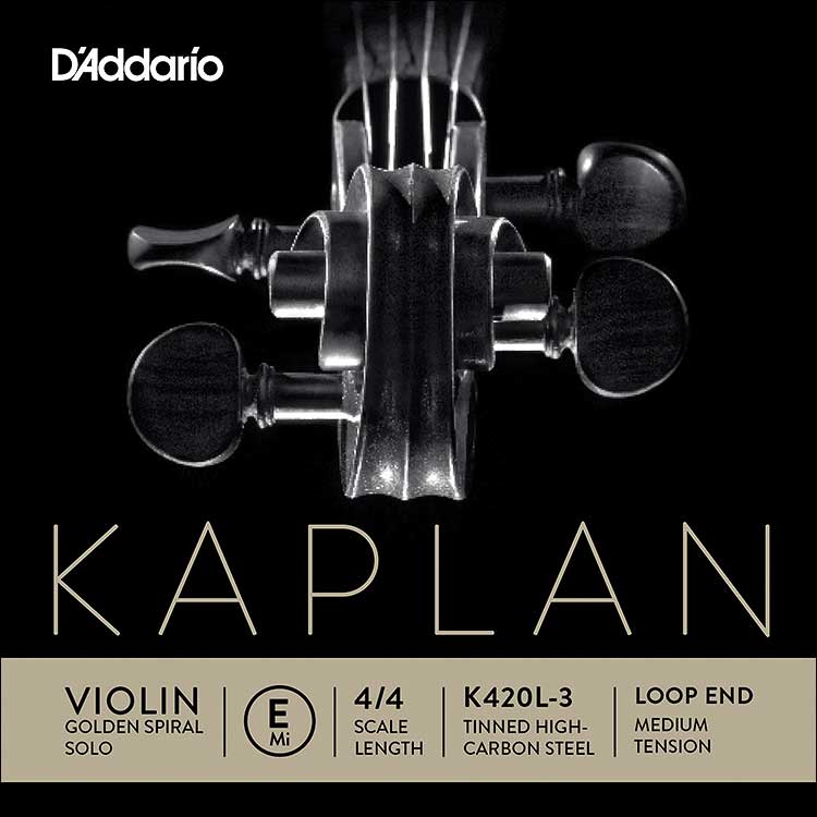 Kaplan Golden Spiral Solo Violin E String - Steel: Medium, loop end