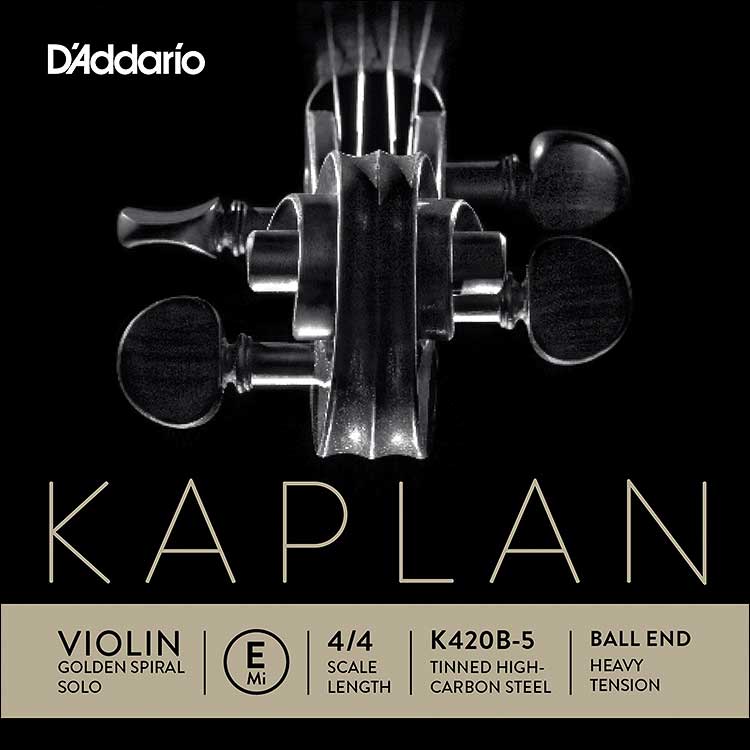 Kaplan Golden Spiral Solo Violin E String - Steel: Heavy, ball end