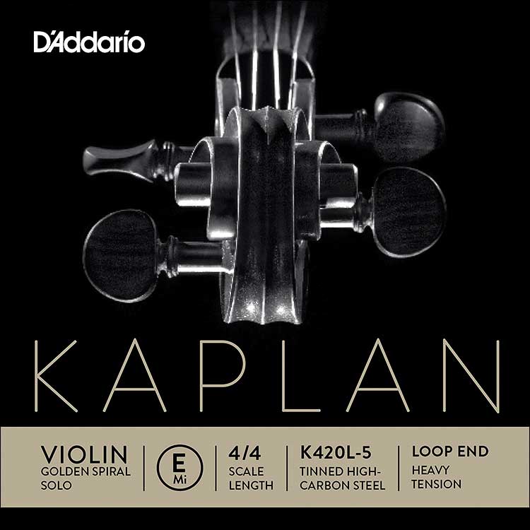 Kaplan Golden Spiral Solo Violin E String - Steel: Heavy, loop end