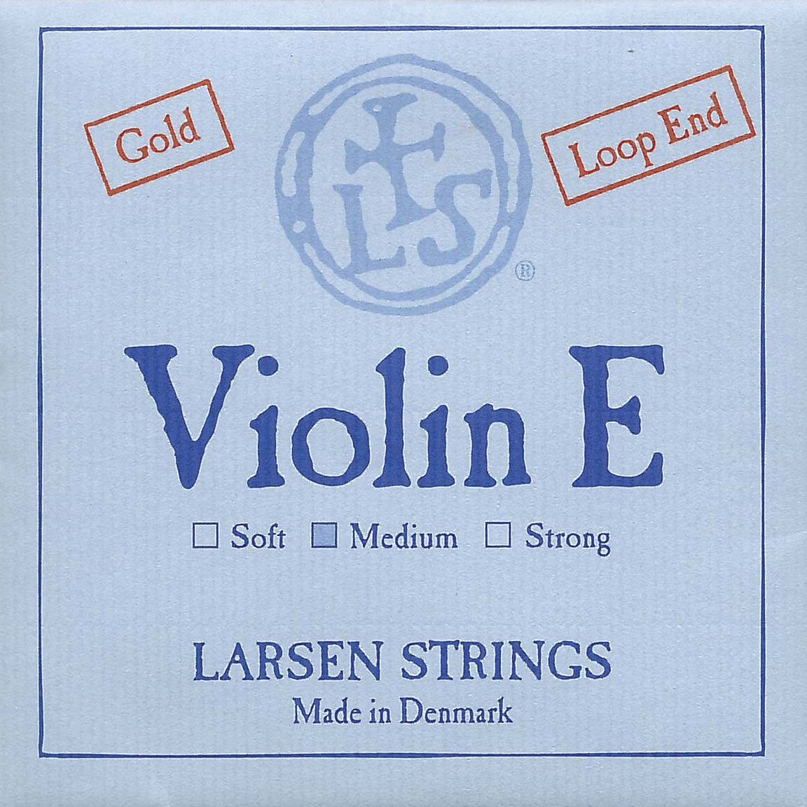 Larsen Violin E String goldplated Medium, loop end Johnson String