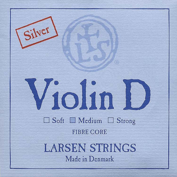 Larsen Violin D String - silver/spiral alloy: Medium